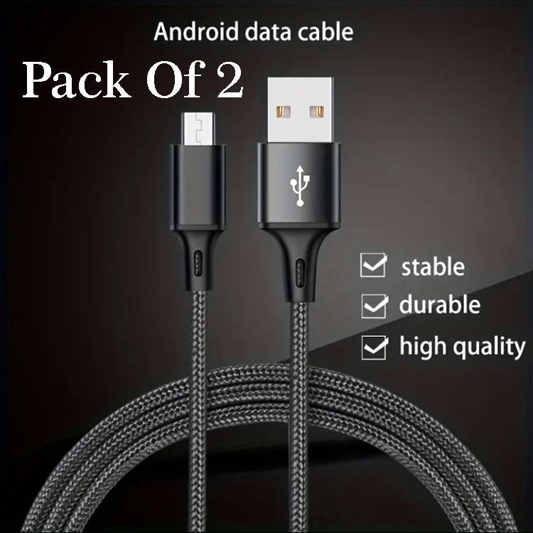 Multicolor 2 Pcs Charging Cable with Copper Core Features