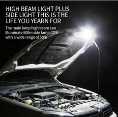Super Bright Usb Rechargeable steel Flashlight With Side Light – Compact, Durable & Powerful Led Torch