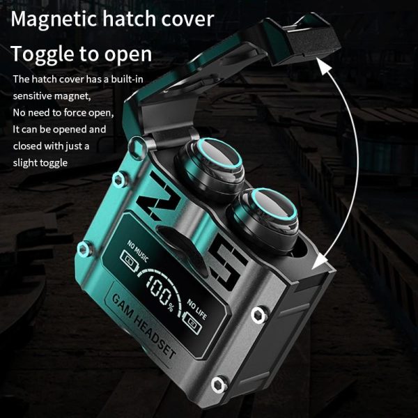 M25 Bluetooth 5.3 Wireless Earbuds – Hifi Sound, Led Battery Display, 40 Hours Backup, Noise Cancelling, Touch Control, Waterproof