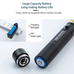 Rechargeable Powerful Green Laser Pointer – Long Range 4+ Km Beam – Water & Weather Resistant – Steel Body