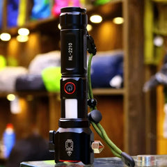 Rl-2210 Multifunctional Rechargeable Led Emergency Flashlight With Side Work Light & Usb Charging – Ultra-bright, Portable & Durable Torch For Home, Car & Outdoors